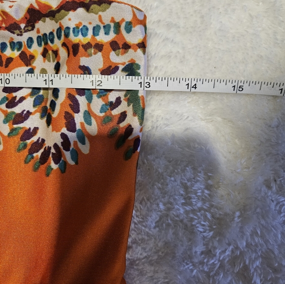 NEW Orange Maxi Dress Size XS Bohemian Strapless Resortwear Colorful Vacation - Picture 9 of 13